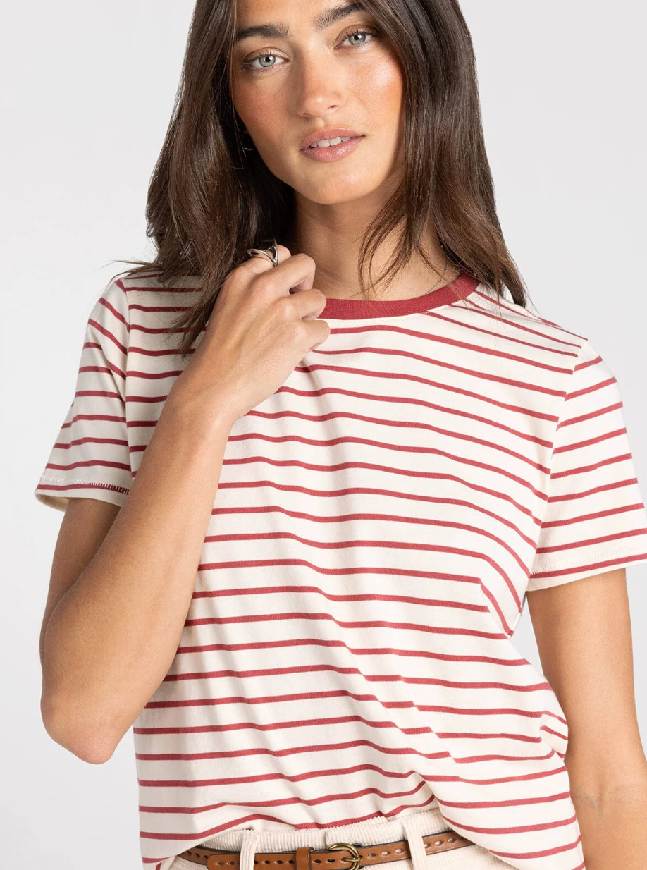 Thread & Supply: Asher Tee in Berry Stripe