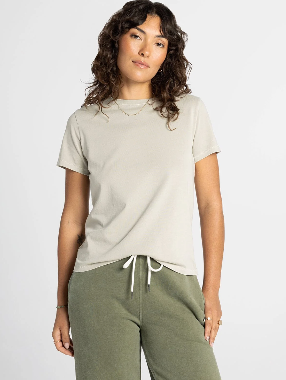 Thread & Supply: Asher Tee in Light Sage Grey