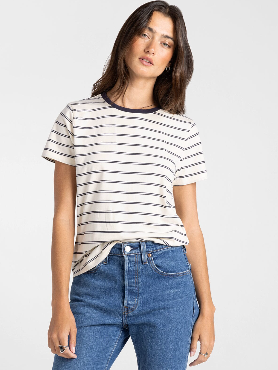 Thread & Supply: Asher Tee in Jean Blue Stripe