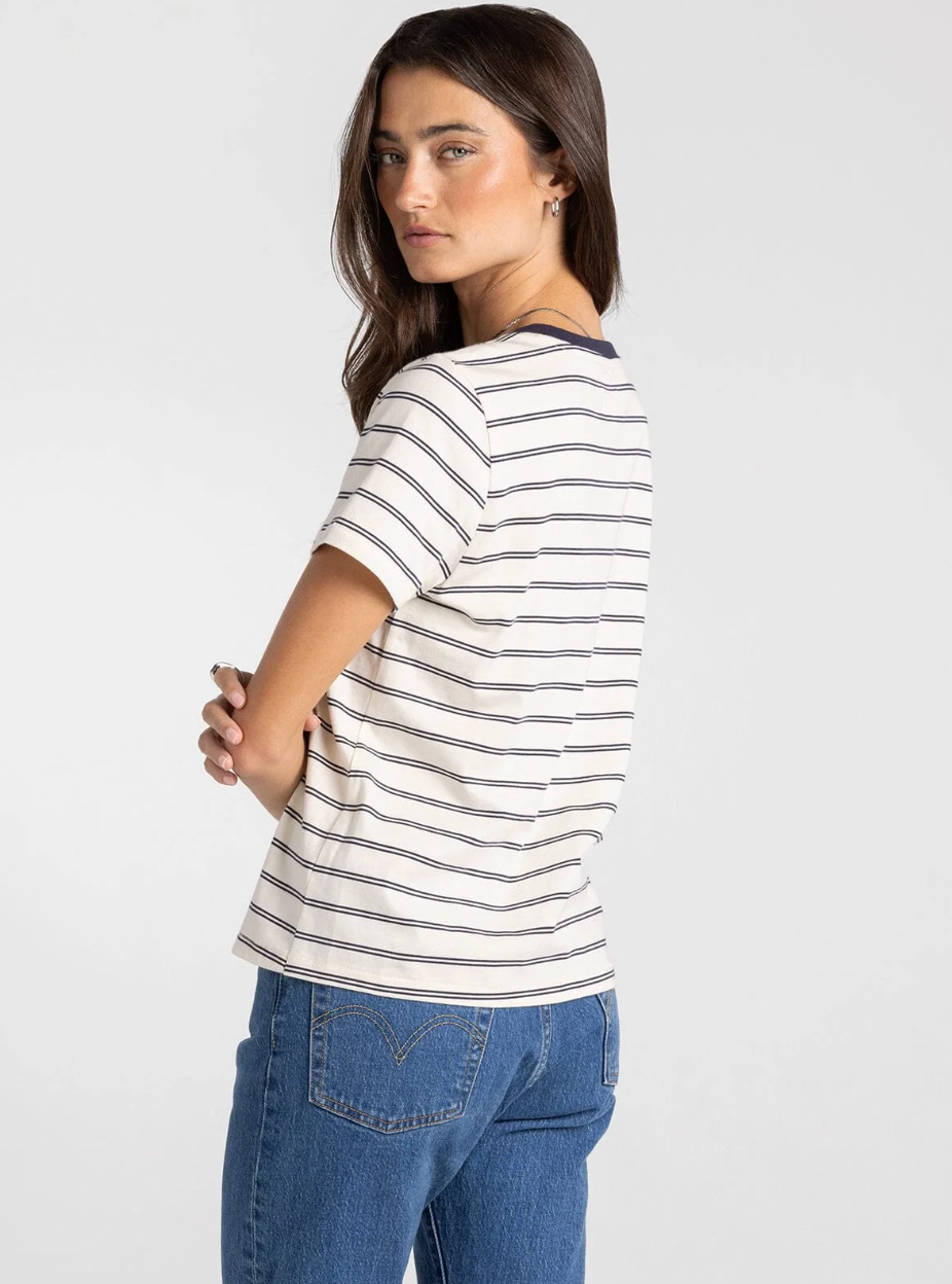Thread & Supply: Asher Tee in Jean Blue Stripe