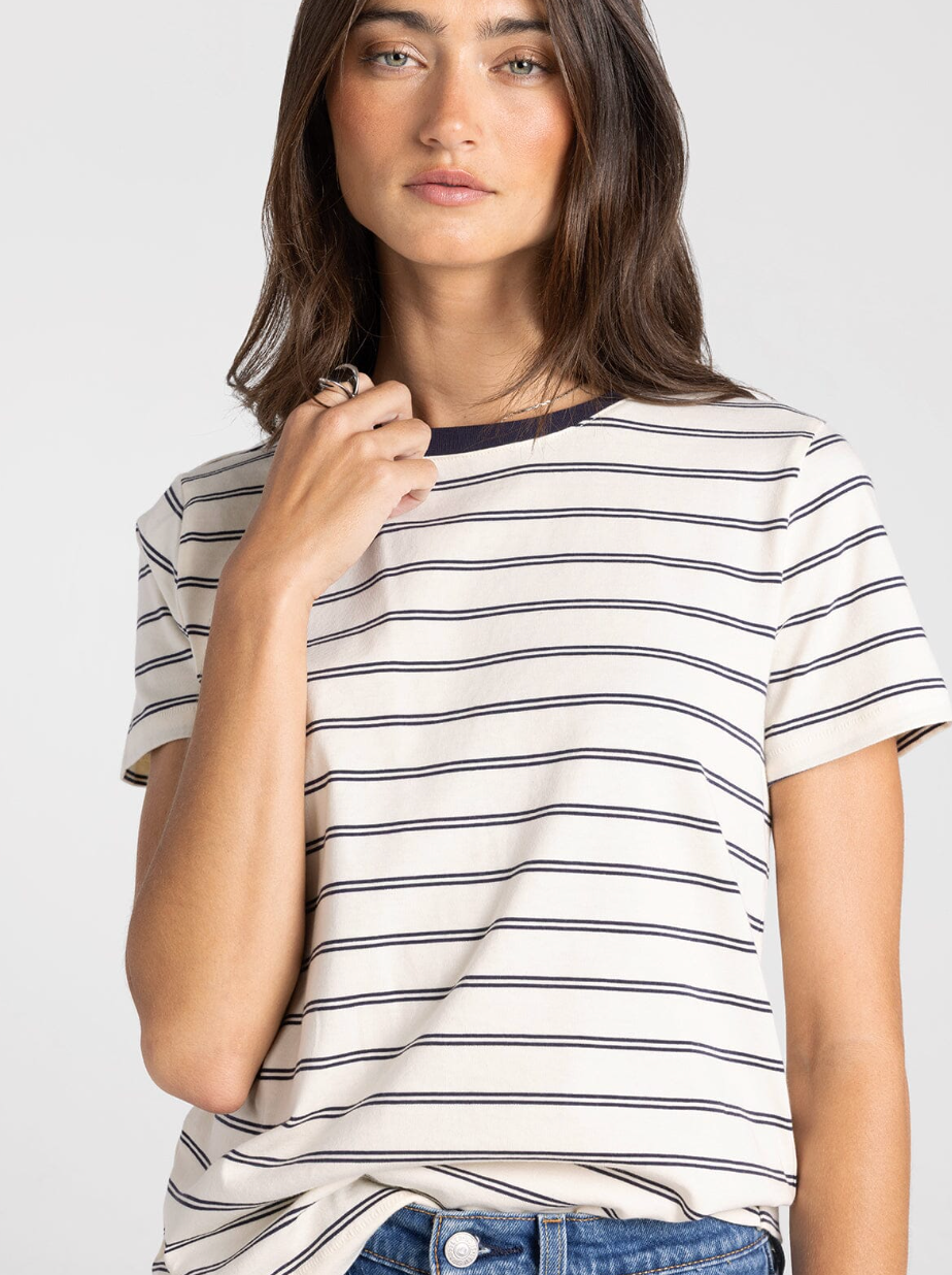 Thread & Supply: Asher Tee in Jean Blue Stripe