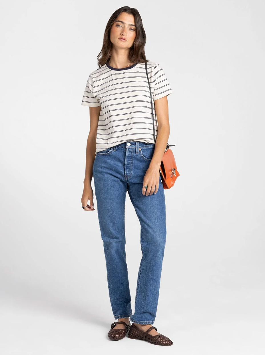 Thread & Supply: Asher Tee in Jean Blue Stripe