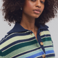 Free People: Trading Up Sweater in Navy Combo