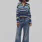 Free People: Trading Up Sweater in Navy Combo