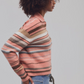 Free People: Trading Up Sweater in Peach Combo