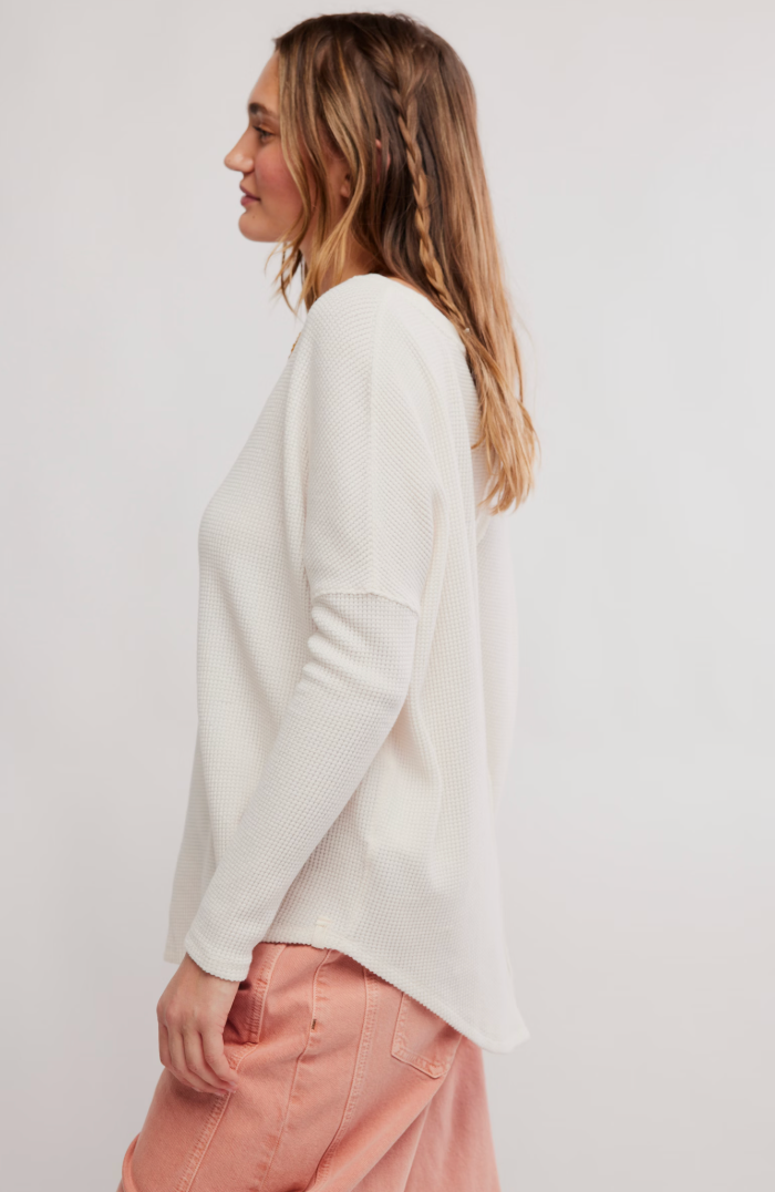 Free People: Latte Blues Thermal in Sugar Swizzle