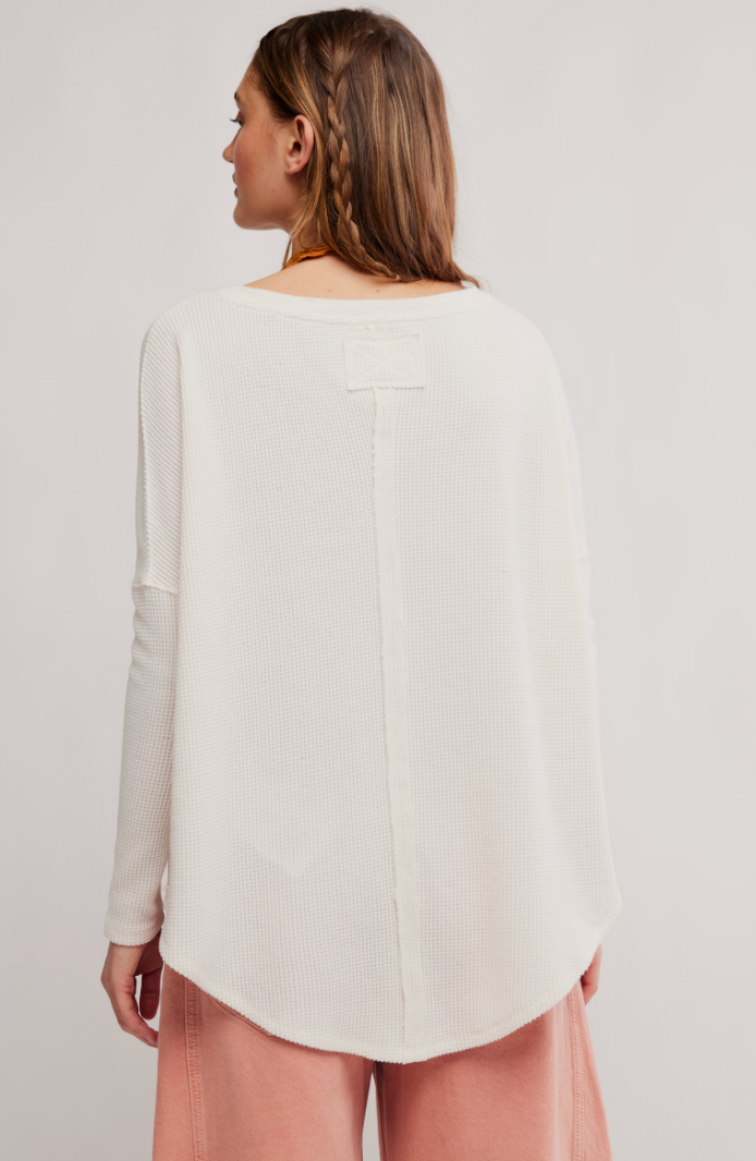 Free People: Latte Blues Thermal in Sugar Swizzle