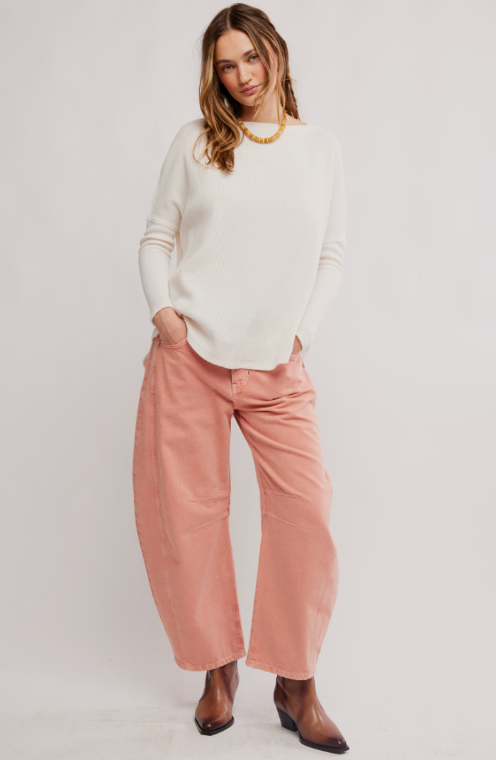 Free People: Latte Blues Thermal in Sugar Swizzle