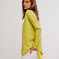 Free People: Latte Blues Thermal in Lime Cream
