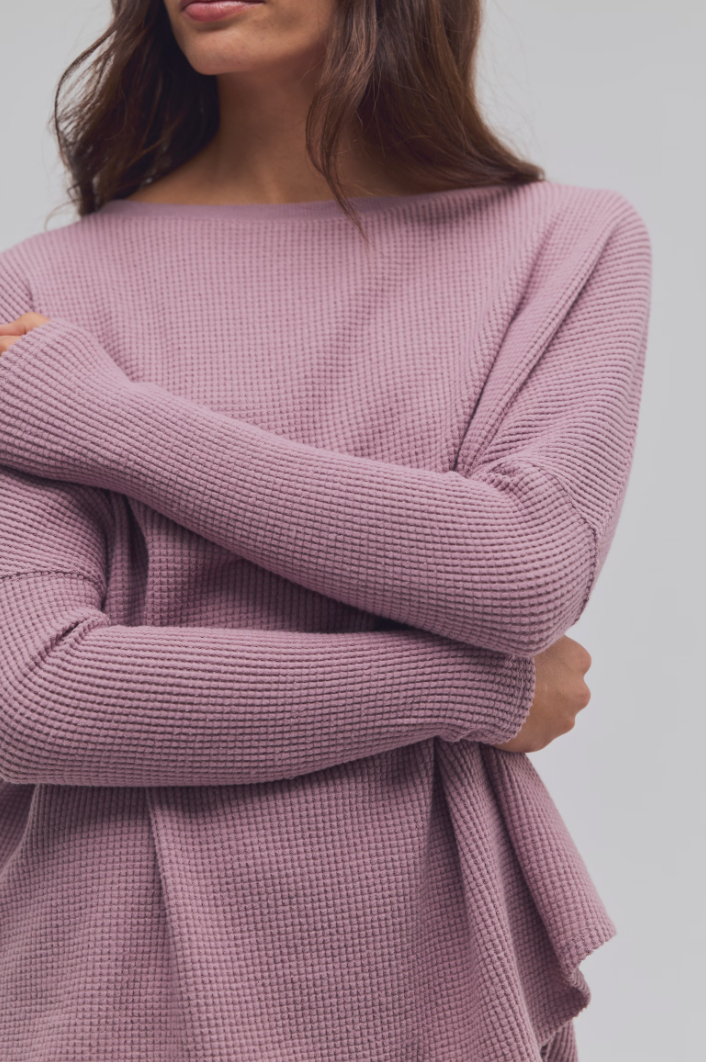 Free People: Latte Blues Thermal in Winter Tulip
