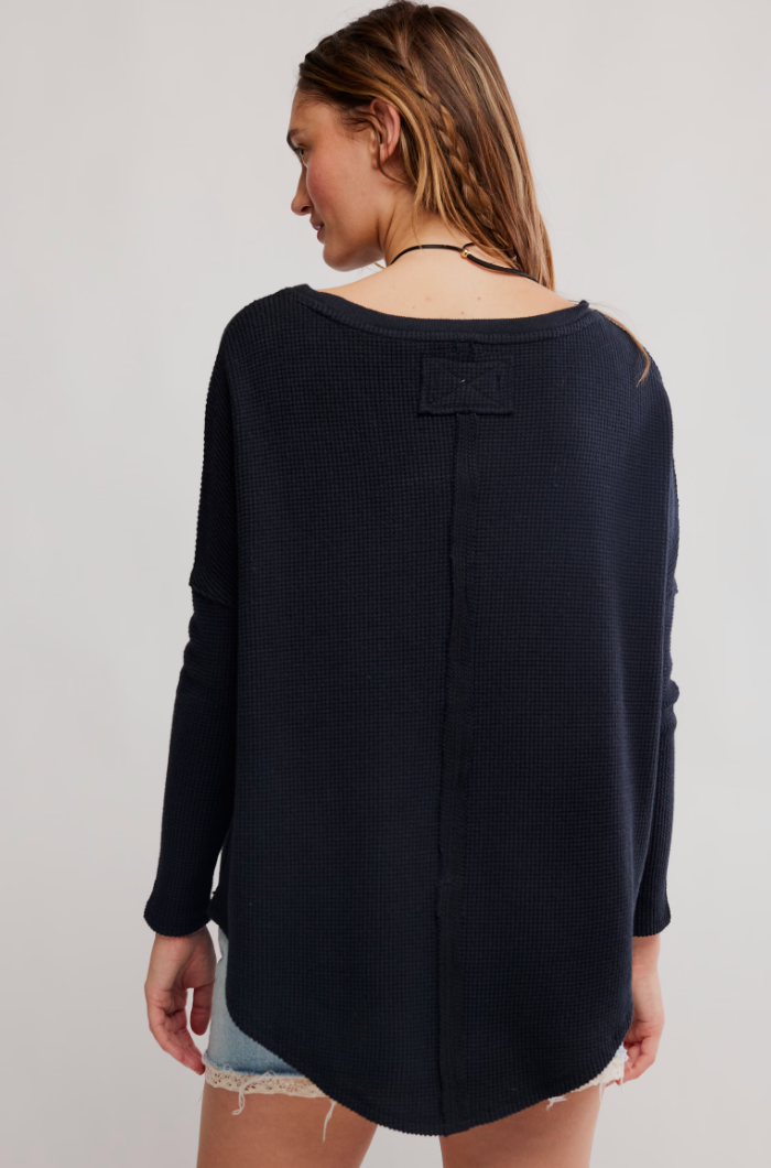 Free People: Latte Blues Thermal in Black