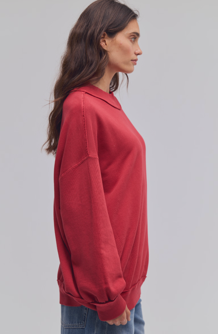 Free People: Palm Springs Pullover in Salsa