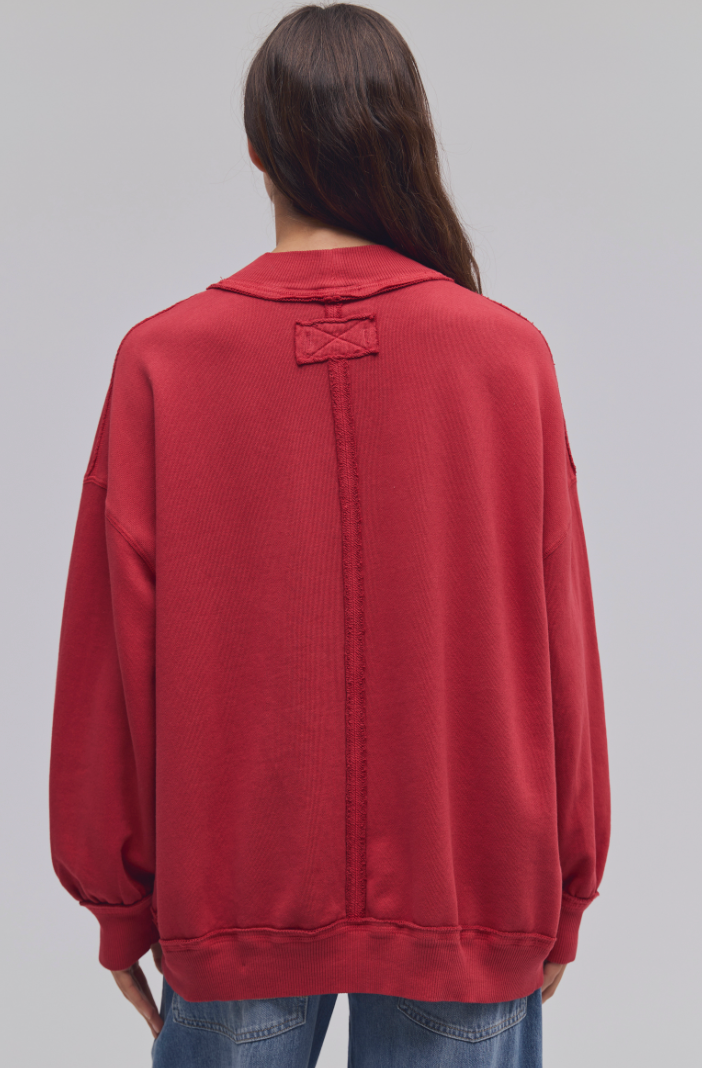 Free People: Palm Springs Pullover in Salsa