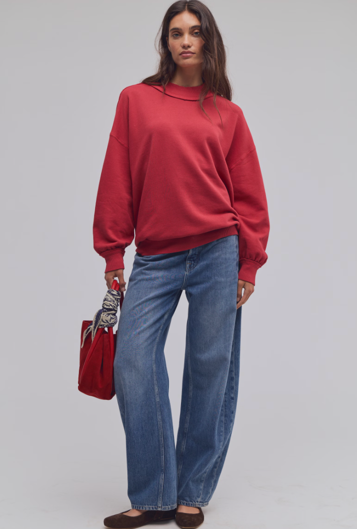 Free People: Palm Springs Pullover in Salsa