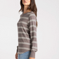 Thread & Supply : Stacey Top in Taupe Multi Stripe