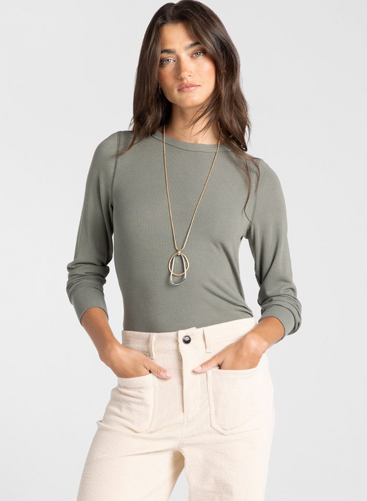 Thread & Supply : Stacey Top in Dusty Olive