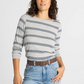 Thread & Supply : Stacey Top in Grey Multi Stripe