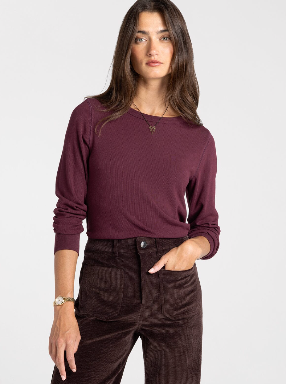 Thread & Supply : Stacey Top in Deep Plum