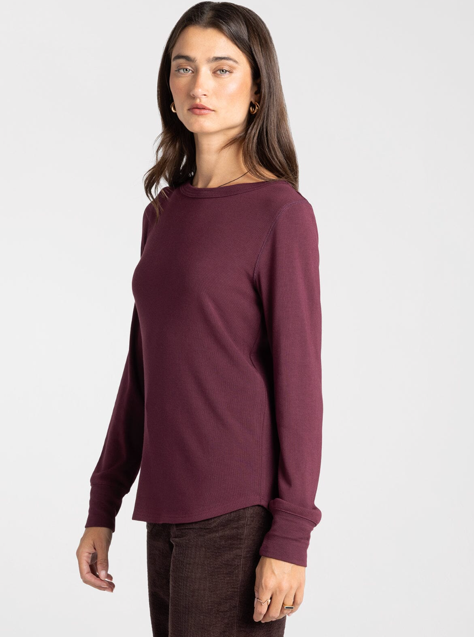 Thread & Supply : Stacey Top in Deep Plum