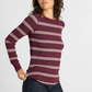 Thread & Supply : Stacey Top in Maroon Multi Stripe