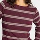 Thread & Supply : Stacey Top in Maroon Multi Stripe
