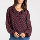 Thread & Supply: Dorrie Dots Blouse in Wine