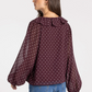 Thread & Supply: Dorrie Dots Blouse in Wine