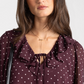 Thread & Supply: Dorrie Dots Blouse in Wine