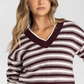 Thread & Supply: Hollis Sweater in Maroon Stripe
