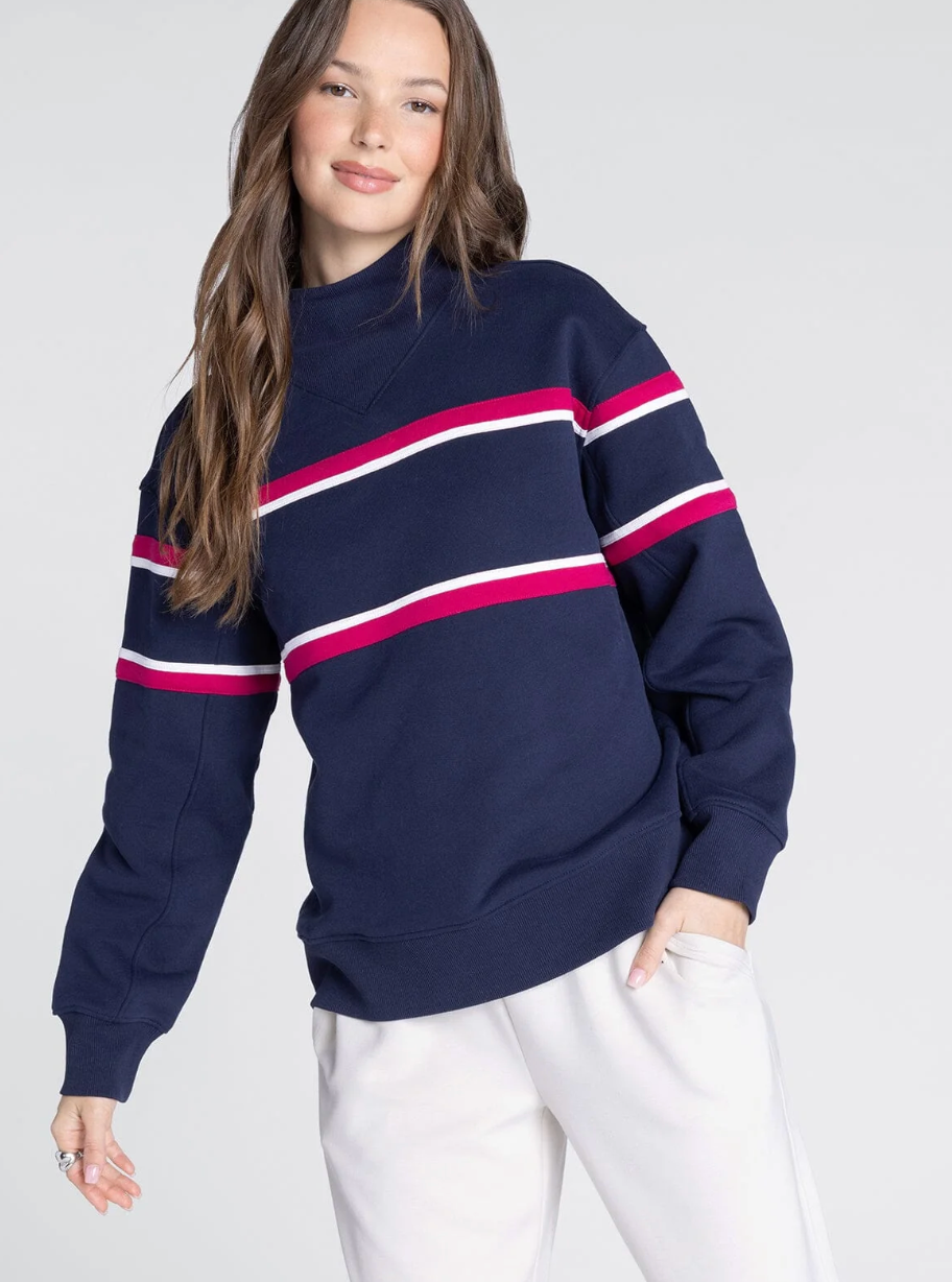 Thread & Supply: Off Duty Mock Neck Sweatshirt