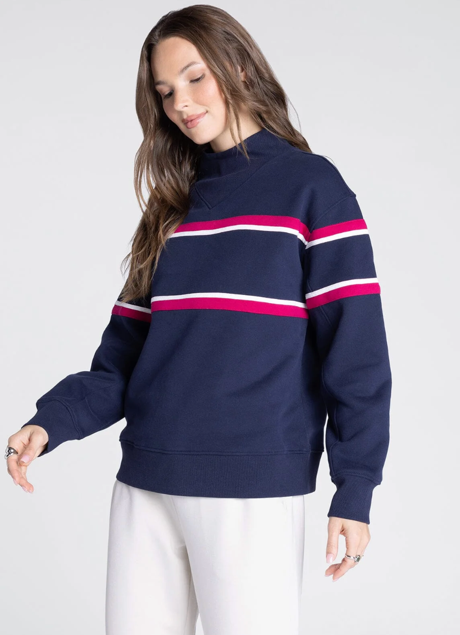 Thread & Supply: Off Duty Mock Neck Sweatshirt