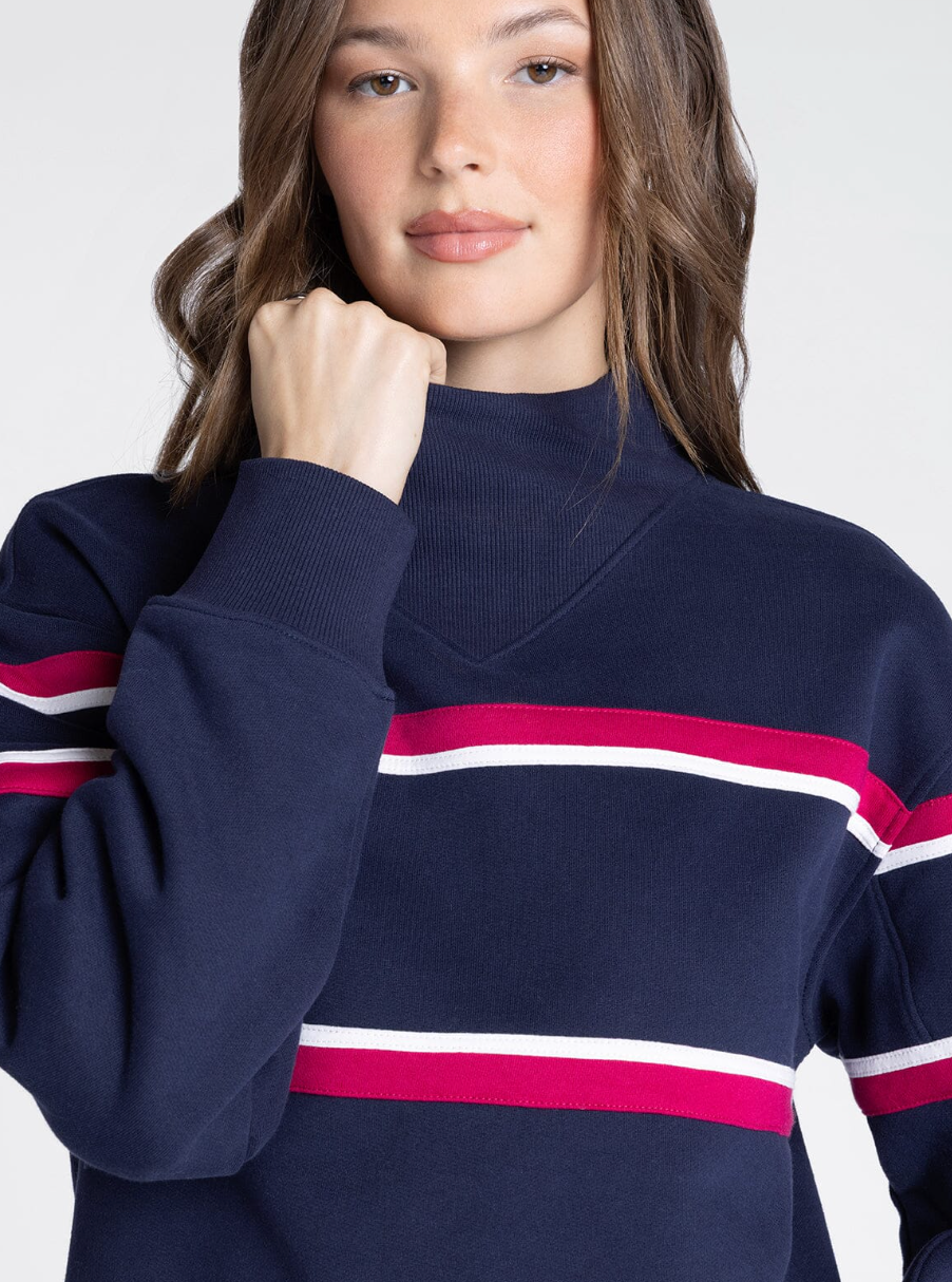 Thread & Supply: Off Duty Mock Neck Sweatshirt
