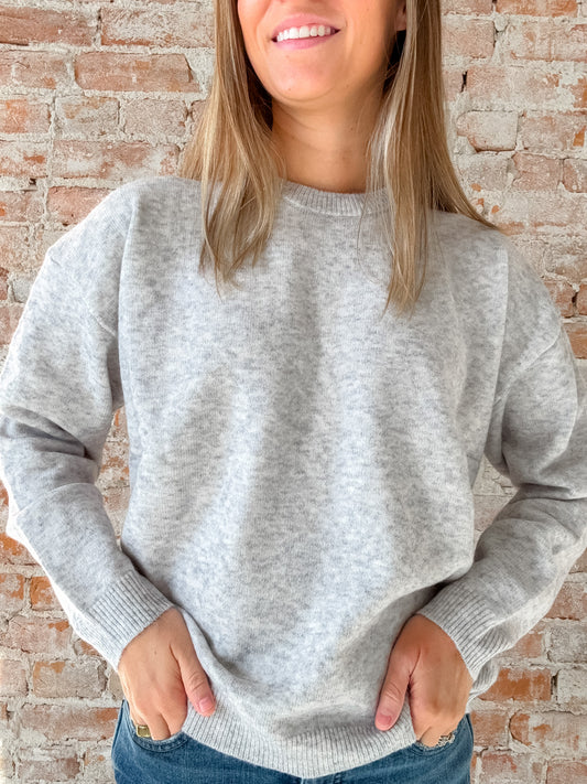 heather grey sweater