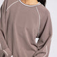 brown crewneck athletic top