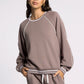 brown crewneck athletic top
