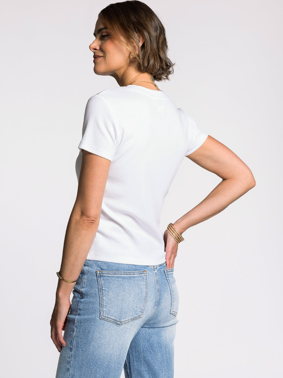 ribbed white tee