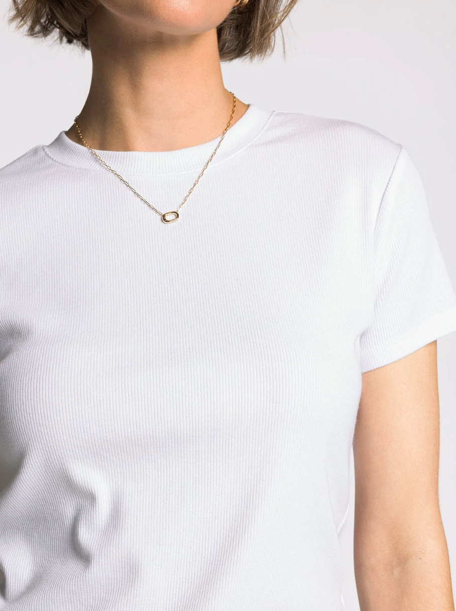 ribbed white tee