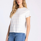 Thread & Supply: Asher Tee in Ivory Blue Stripe
