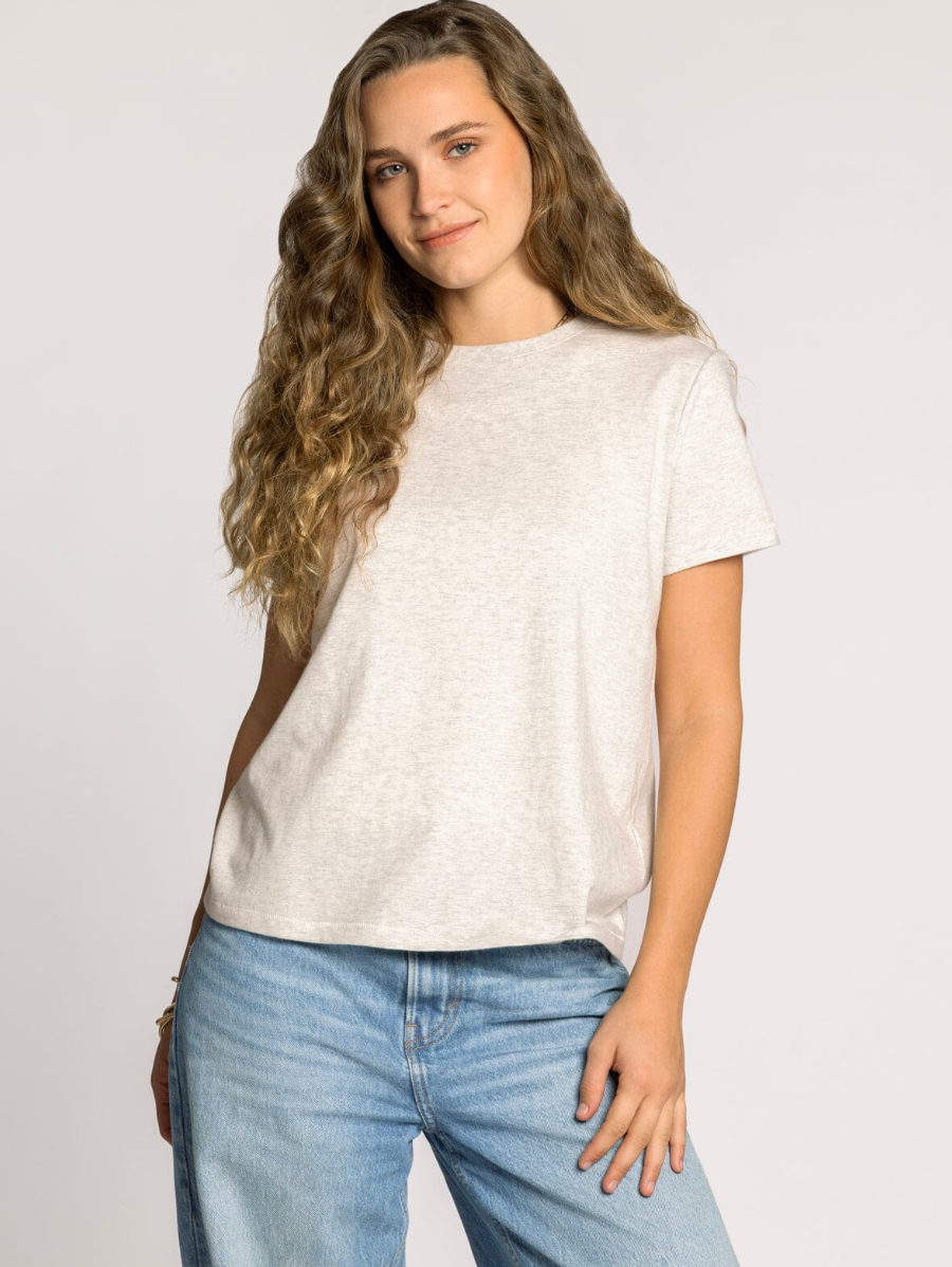 heather grey tee