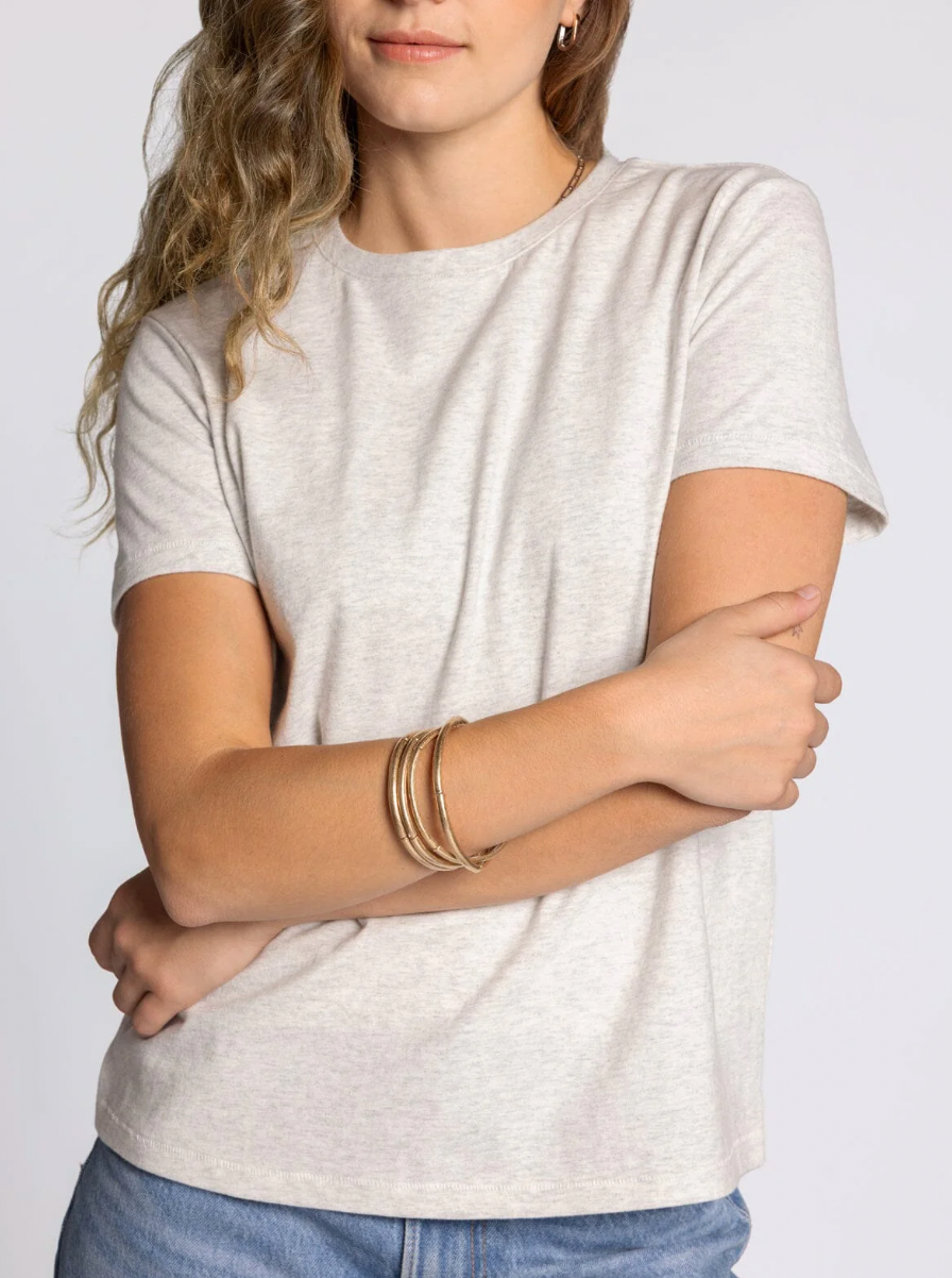 heather grey tee