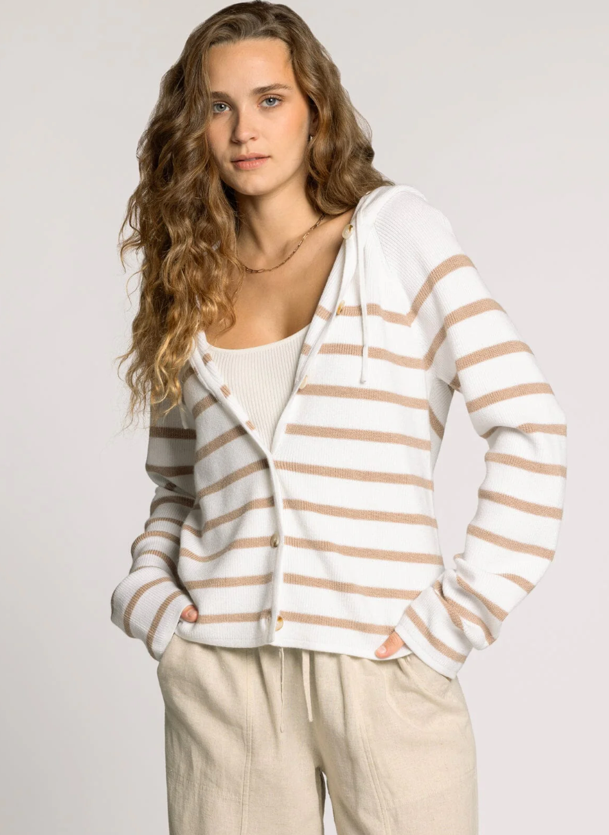 button down hooded sweater