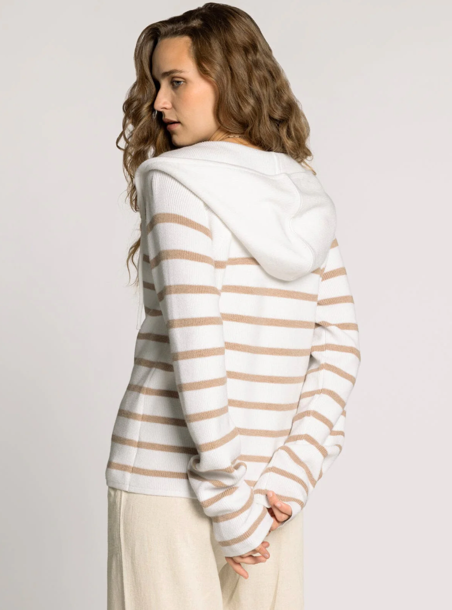 button down hooded sweater