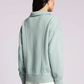 light blue collared sweatshirt