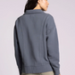 grey collared sweatshirt