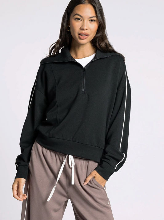 black athletic 1/4 zip