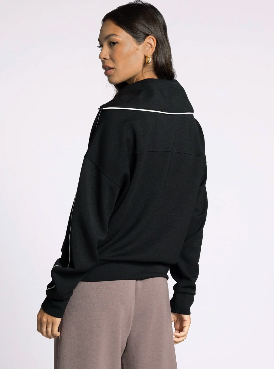 black athletic 1/4 zip