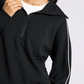 black athletic 1/4 zip