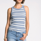 blue & white stripe tank top