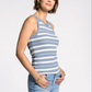 blue and white stripe tank top
