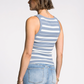 blue and white stripe tank top